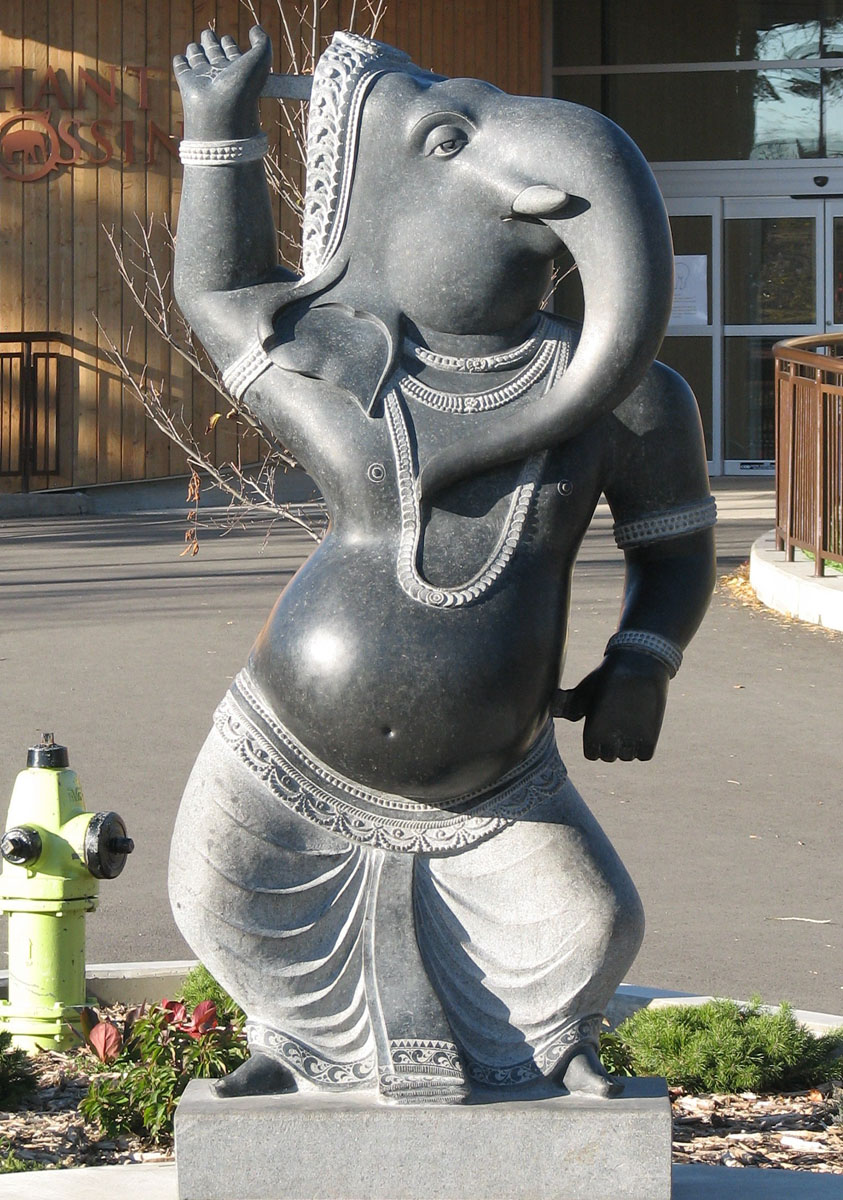Dancing Ganesh Statue Stone Hindu God Ganesh Statue