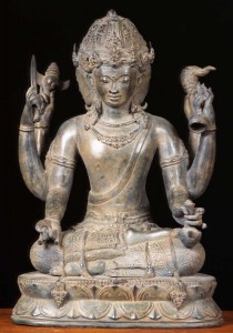 Brass Dattatreya statue HIndu God Dattatreya statue