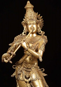 Brass Krishna statue