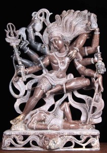 Marble statue of Shiva killing Yama