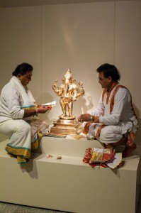 bronze Ganesh in puja ceremoney ganesh, puja ceremony