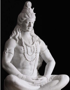 Large White Marble Shiva murti