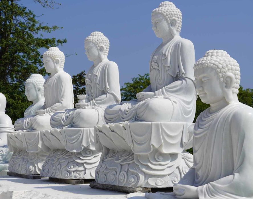 White Marble Buddha statues