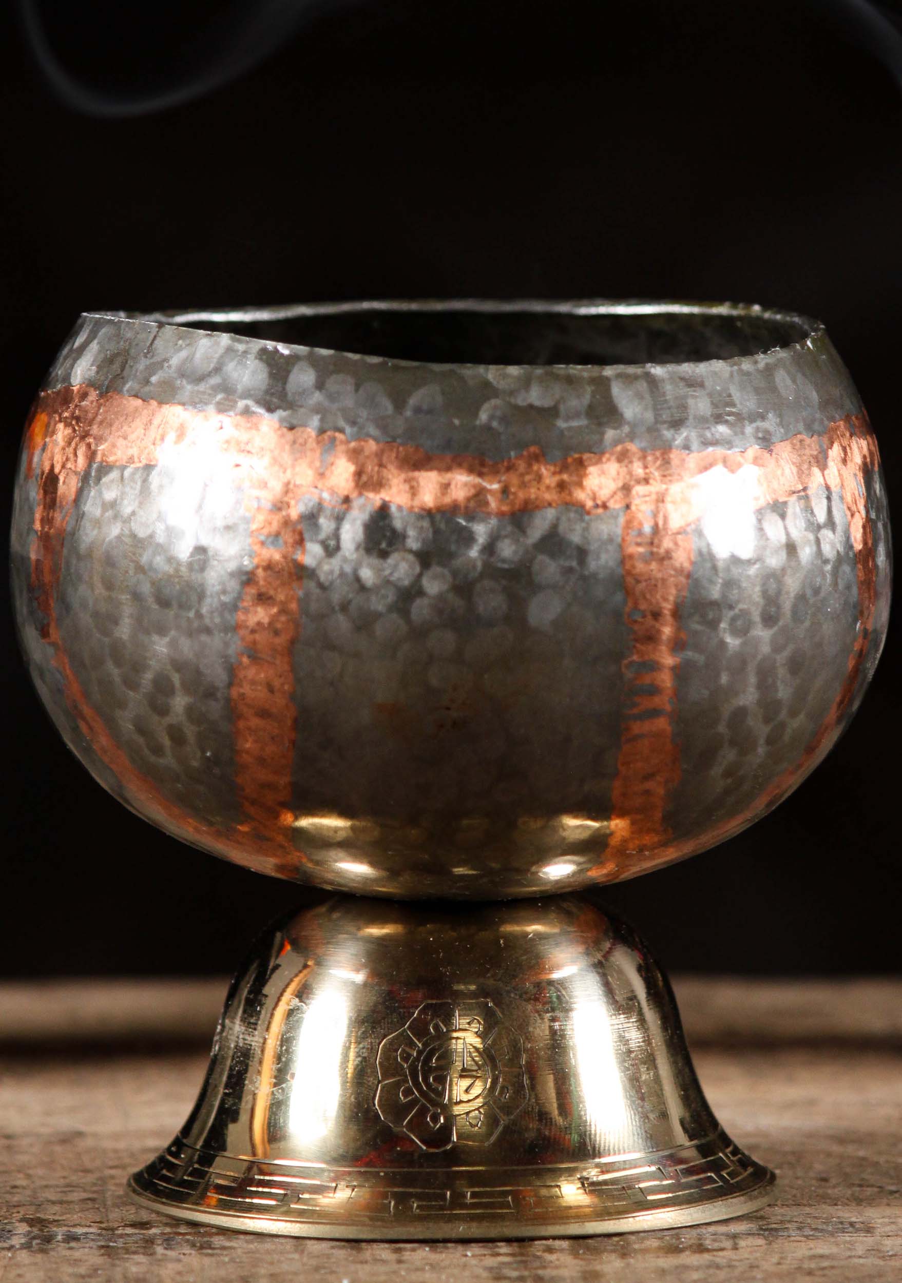 Small Copper Buddhist Monk Alms Bowl or Offering Bowl for Lord Buddha 5"