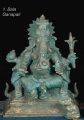 32 Forms of Ganapathi, Hindu God Ganesha Bronze Set of Lost Wax Method Statues 8.5"