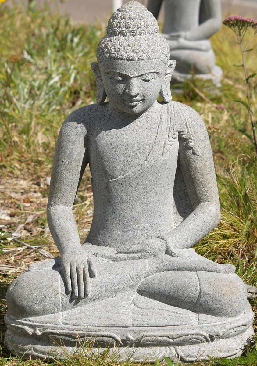 Stone Earth Witness Buddha Statue 21"