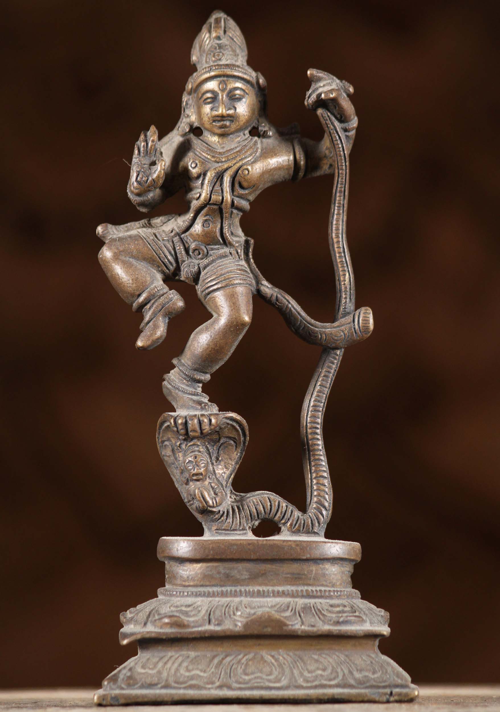 Lord Krishna Vintage Religious Art Metal Tin Sign India Hindu Deity 
