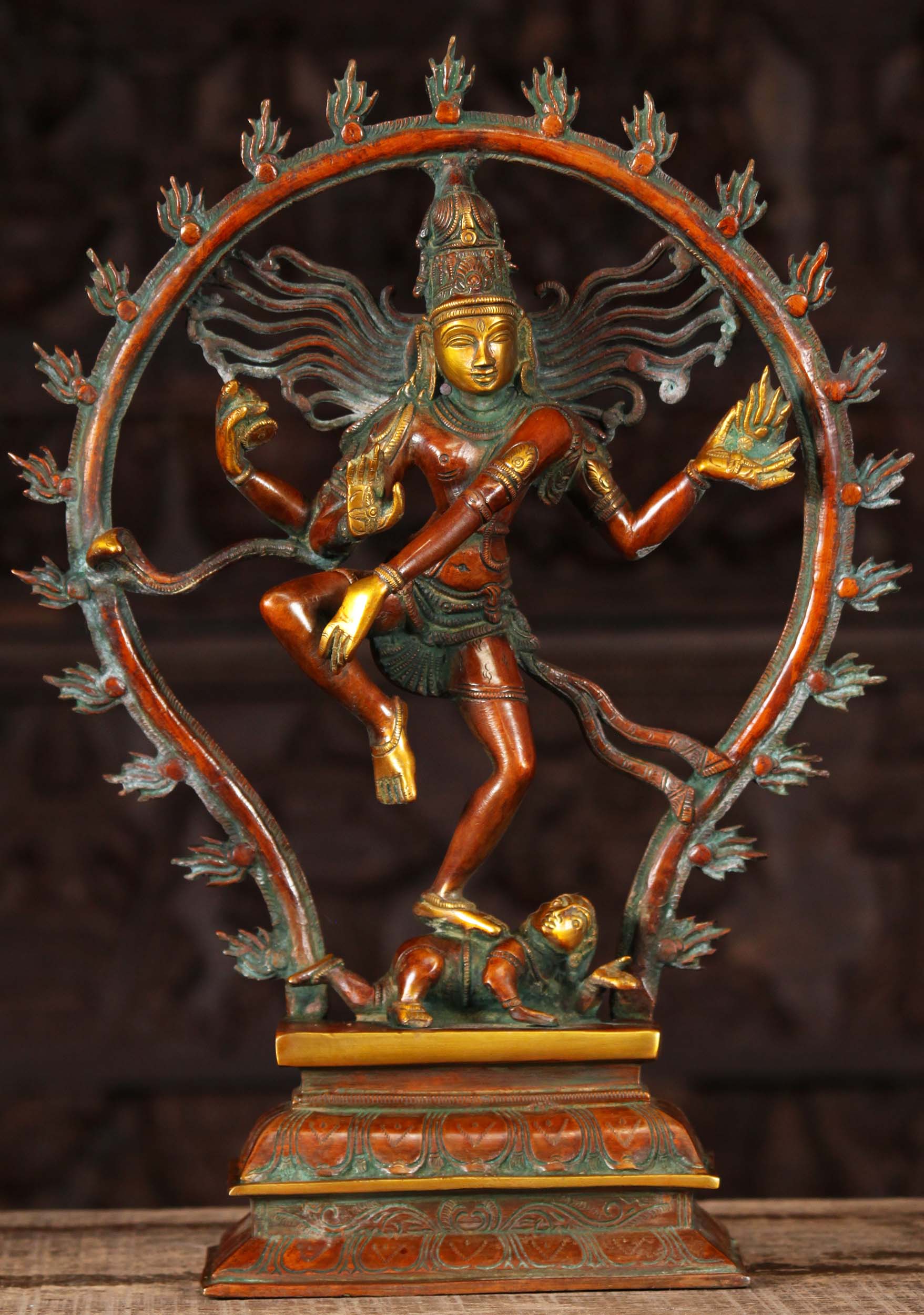 Hindu God Deity Shiva Dancing Nataraja Natraj Brass Statue Sculpture Home Decor 