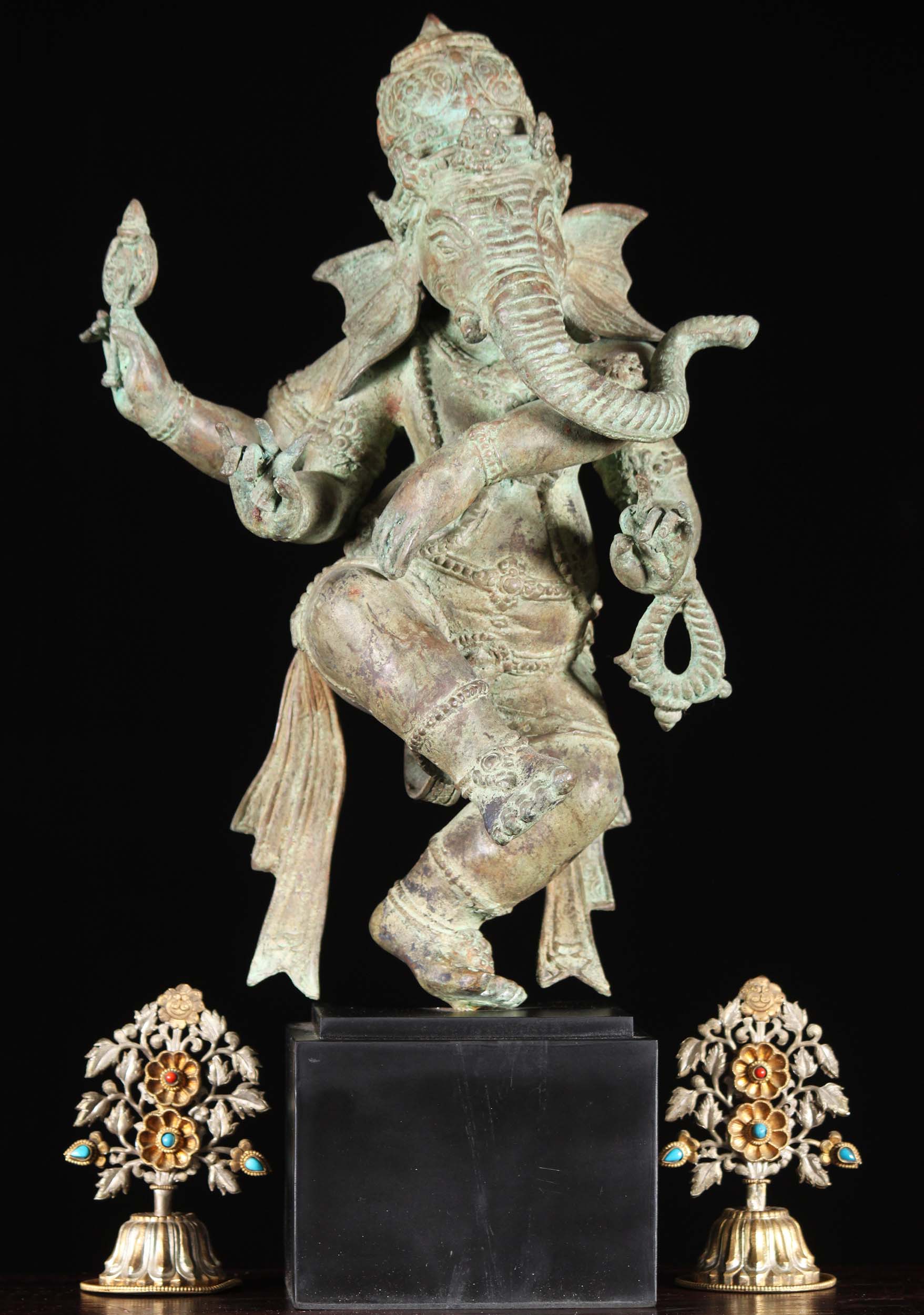 Brass Dancing Ganesha Statue 20"