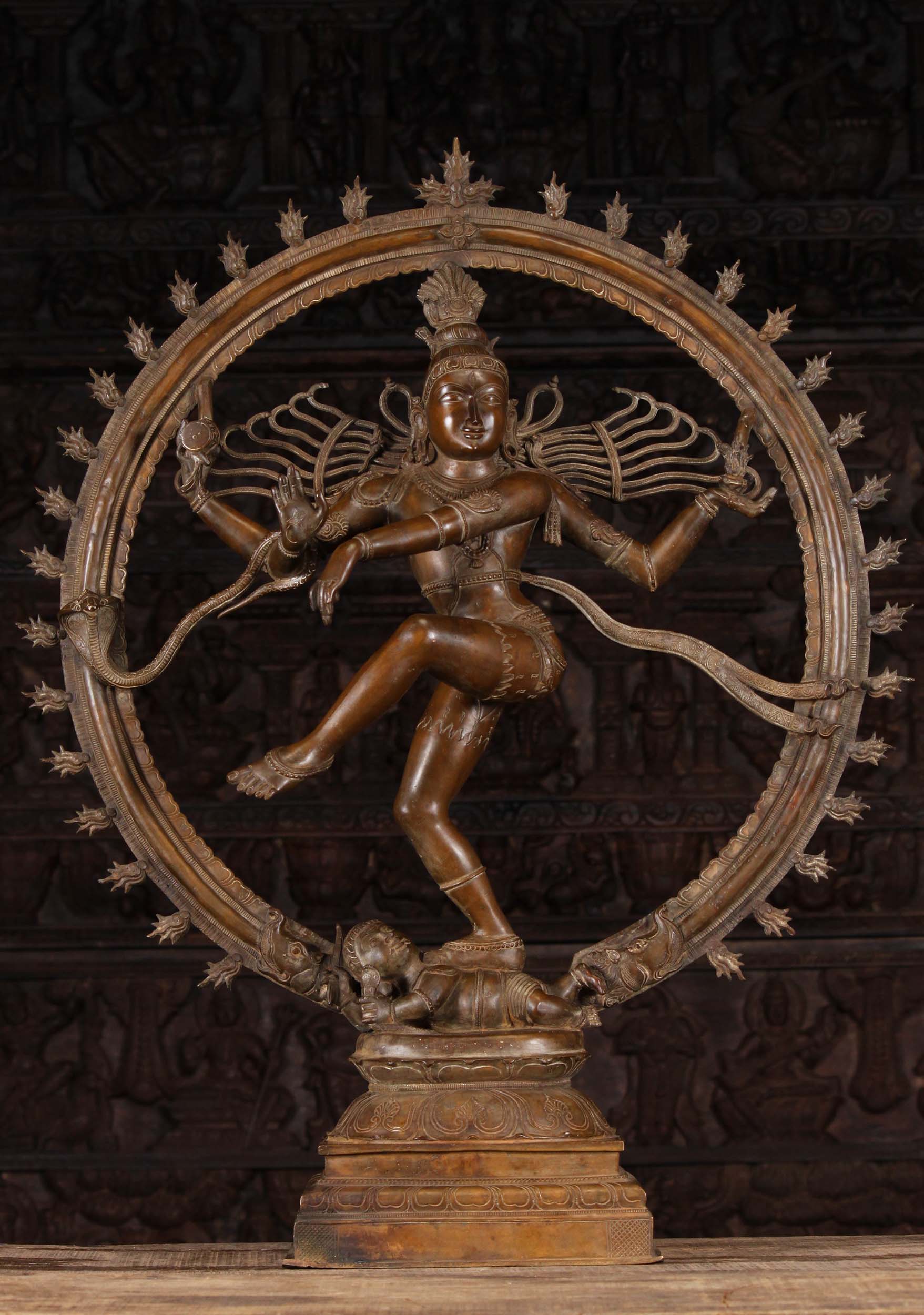 Bronze Shiva as the Lord of Dance Nataraja 35"