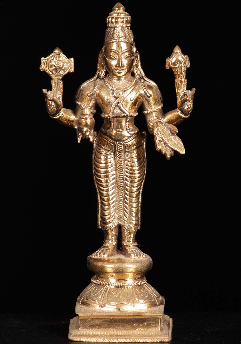 Bronze Dhanvanatri Statue 6"