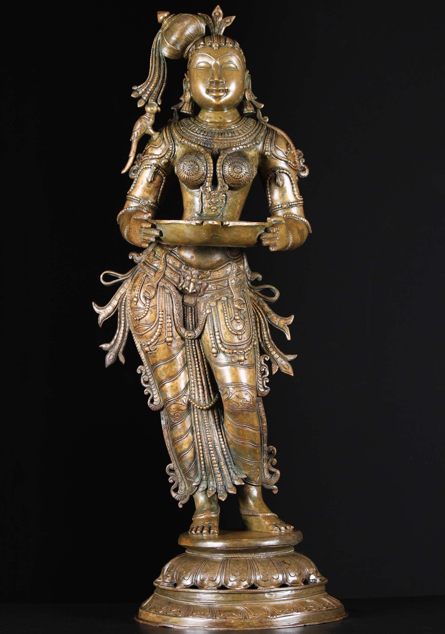 Bronze Large Deepa Lakshmi Statue 36"
