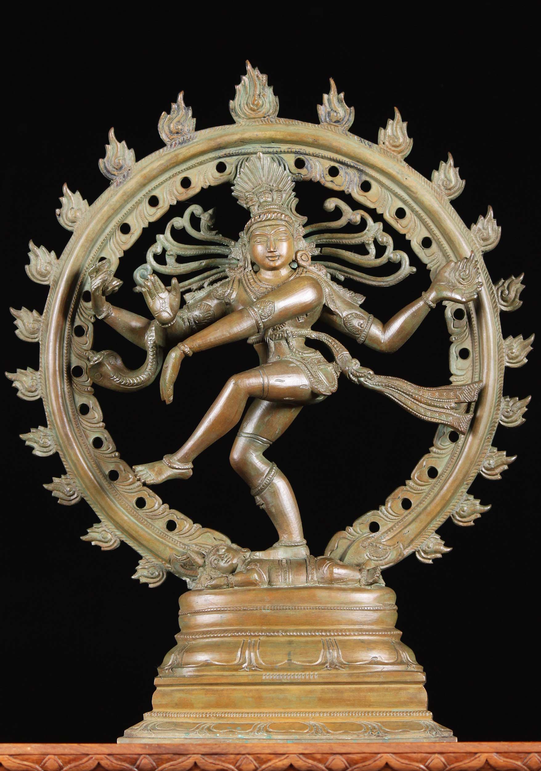 Bronze Dancing Shiva as Lord Nataraja Statue 16"