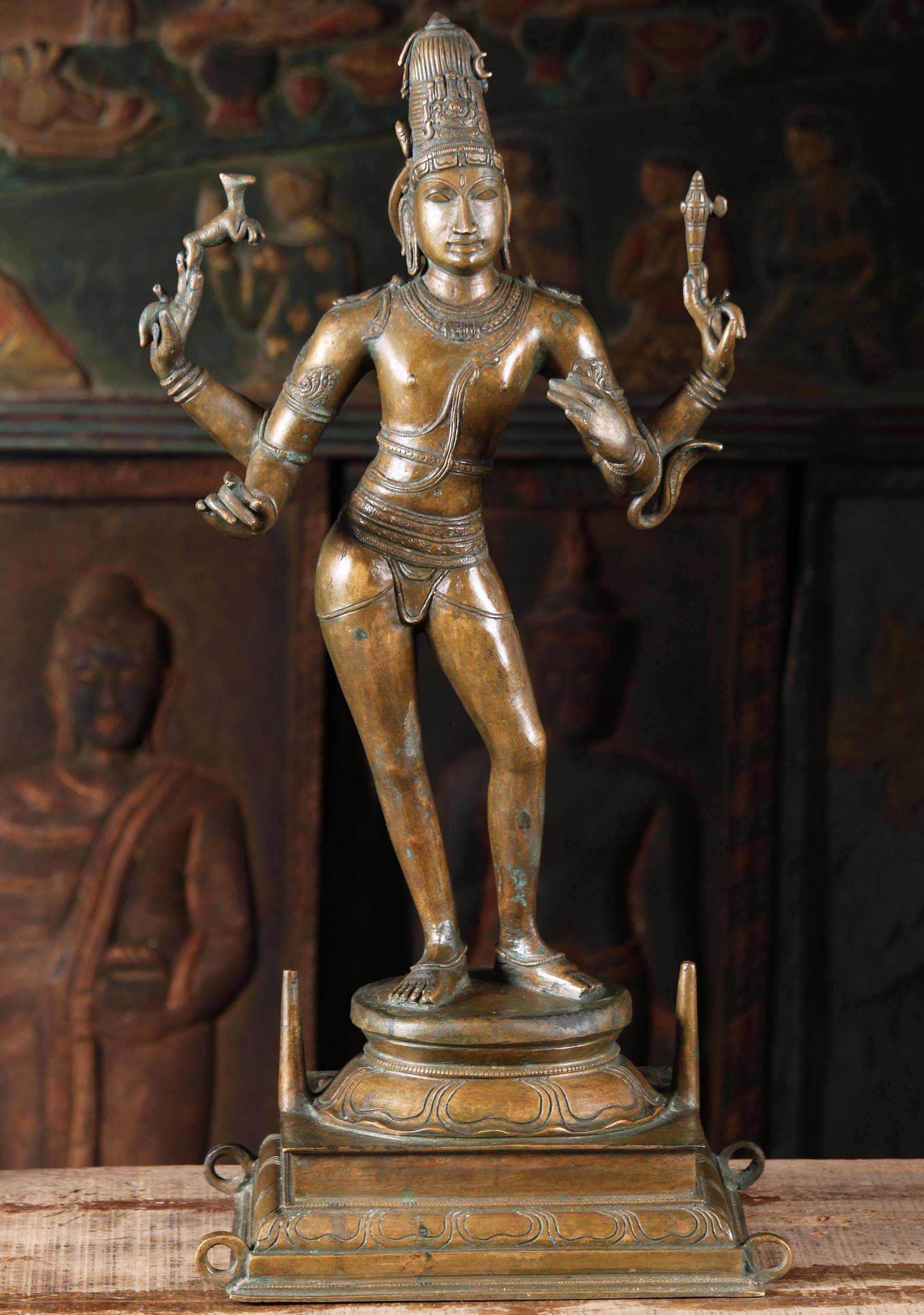 Buy ARTVARKO Brass Standing Shiva Idol Statue God Bholenath Shiva Lord  Shanker Idol Showpiece for Pooja Home Office Temple Art Decor 18 Inch.  Online at Low Prices in India - Amazon.in