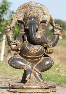 SOLD Stone Garden Ganesh Statue 54