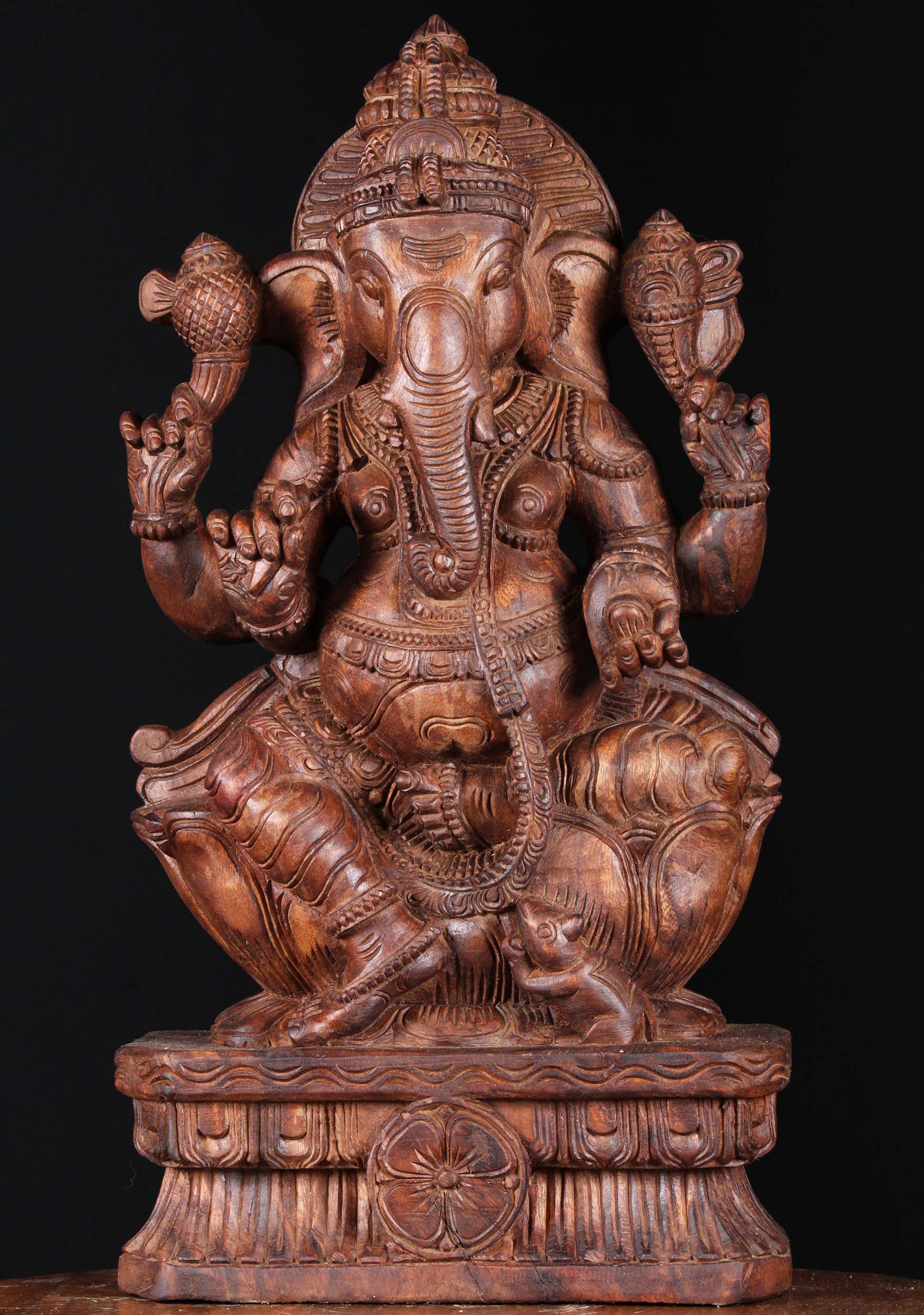 Ganapathi Wooden Carving 24"