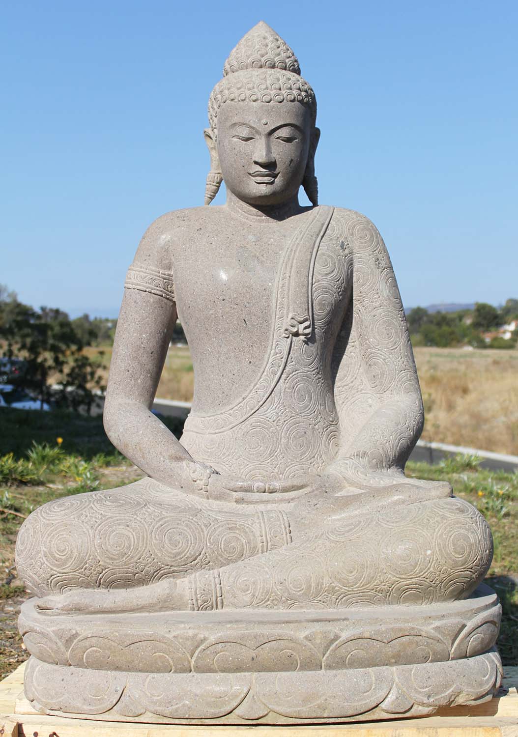 SOLD Stone Large Garden Meditating Buddha 48