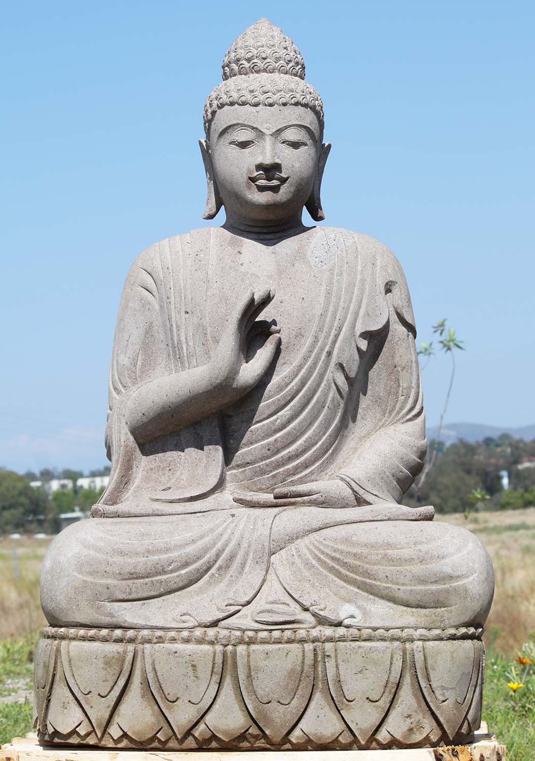 Stone Garden Teaching Buddha Statue 49"