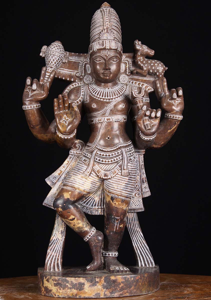 Black Marble Vitarka Mudra Shiva 15" (80bm5) Hindu Gods