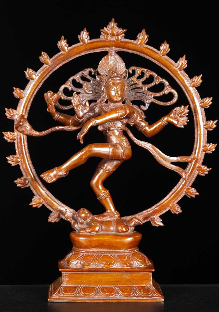 Brass Hindu God Nataraj Statue 13"