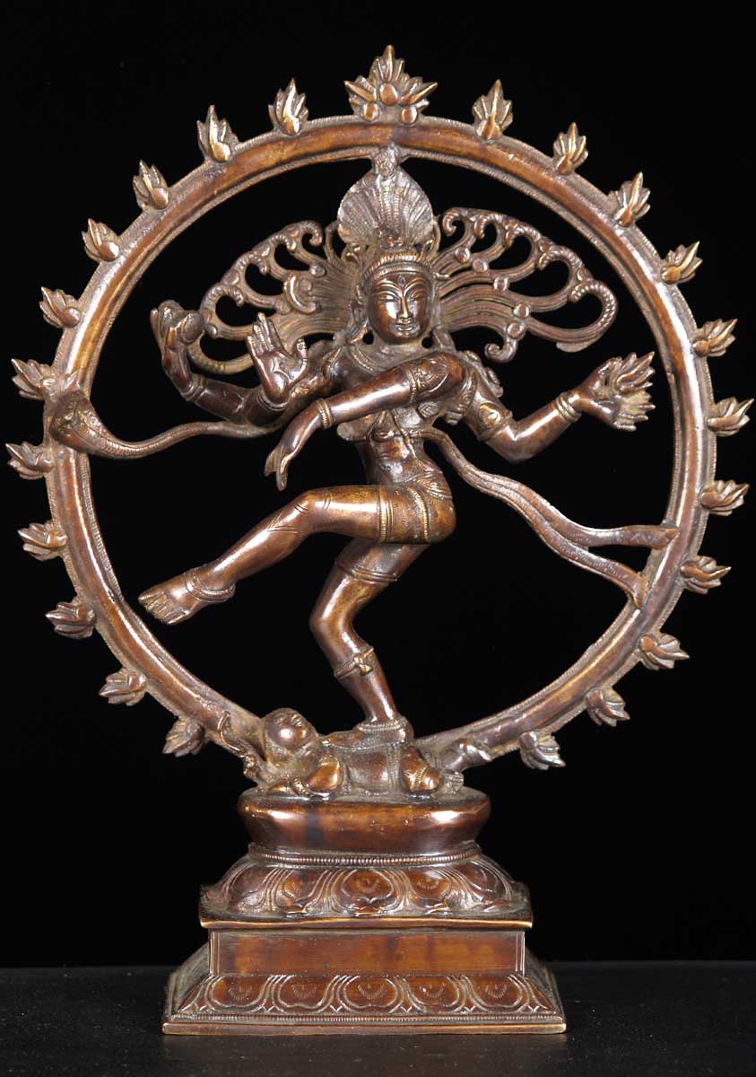 Brass Siva Nataraj Statue 13"