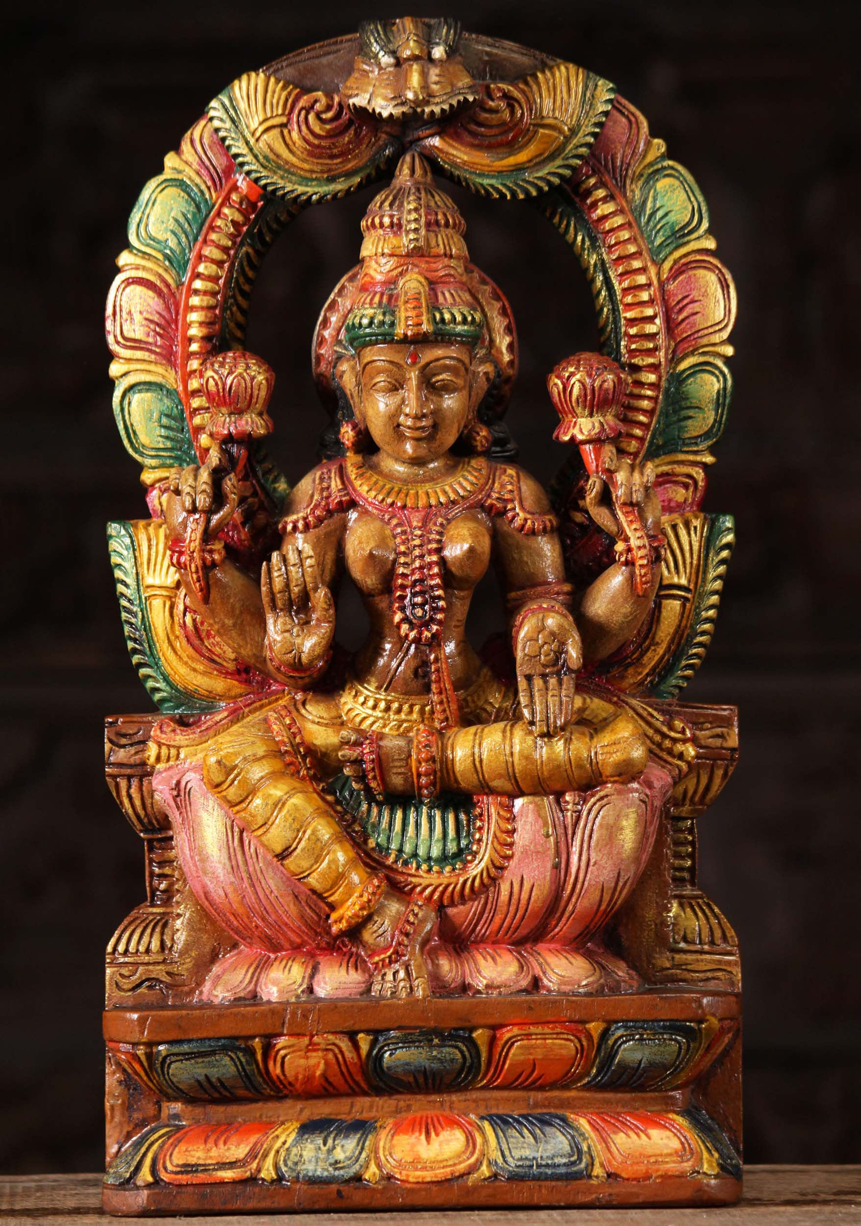 Song of India Hand Painted Laxmi Figurine 8 