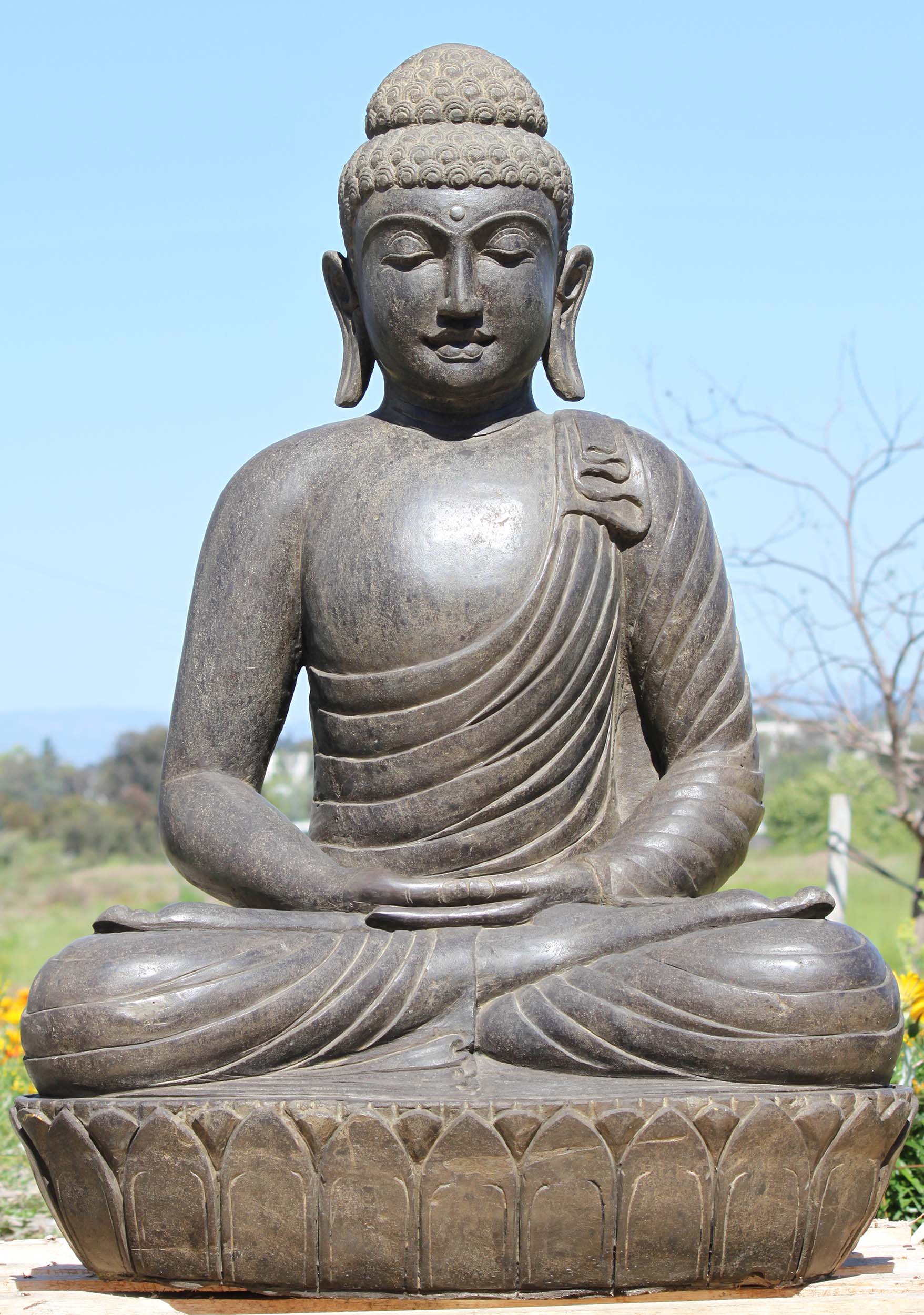 sold-stone-peaceful-meditating-buddha-sculpture-39-113ls533-hindu