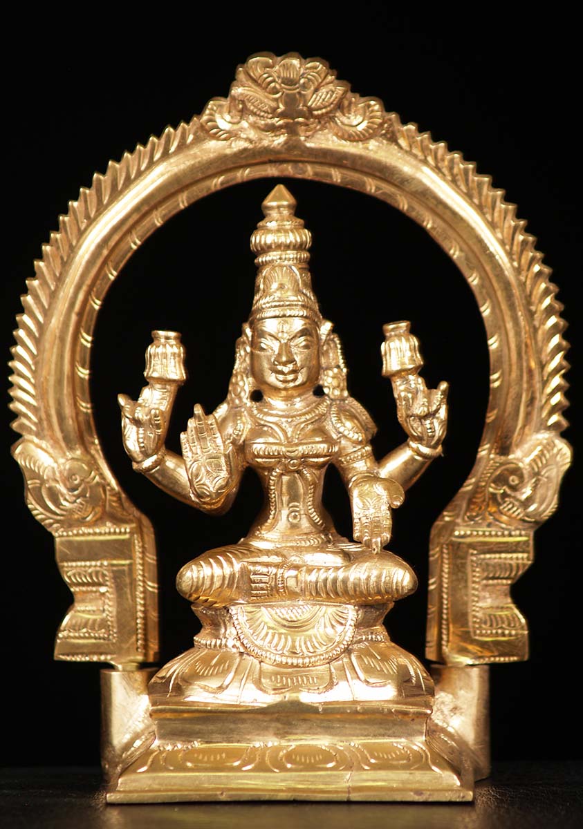 Bronze Small Lakshmi Statue 7"
