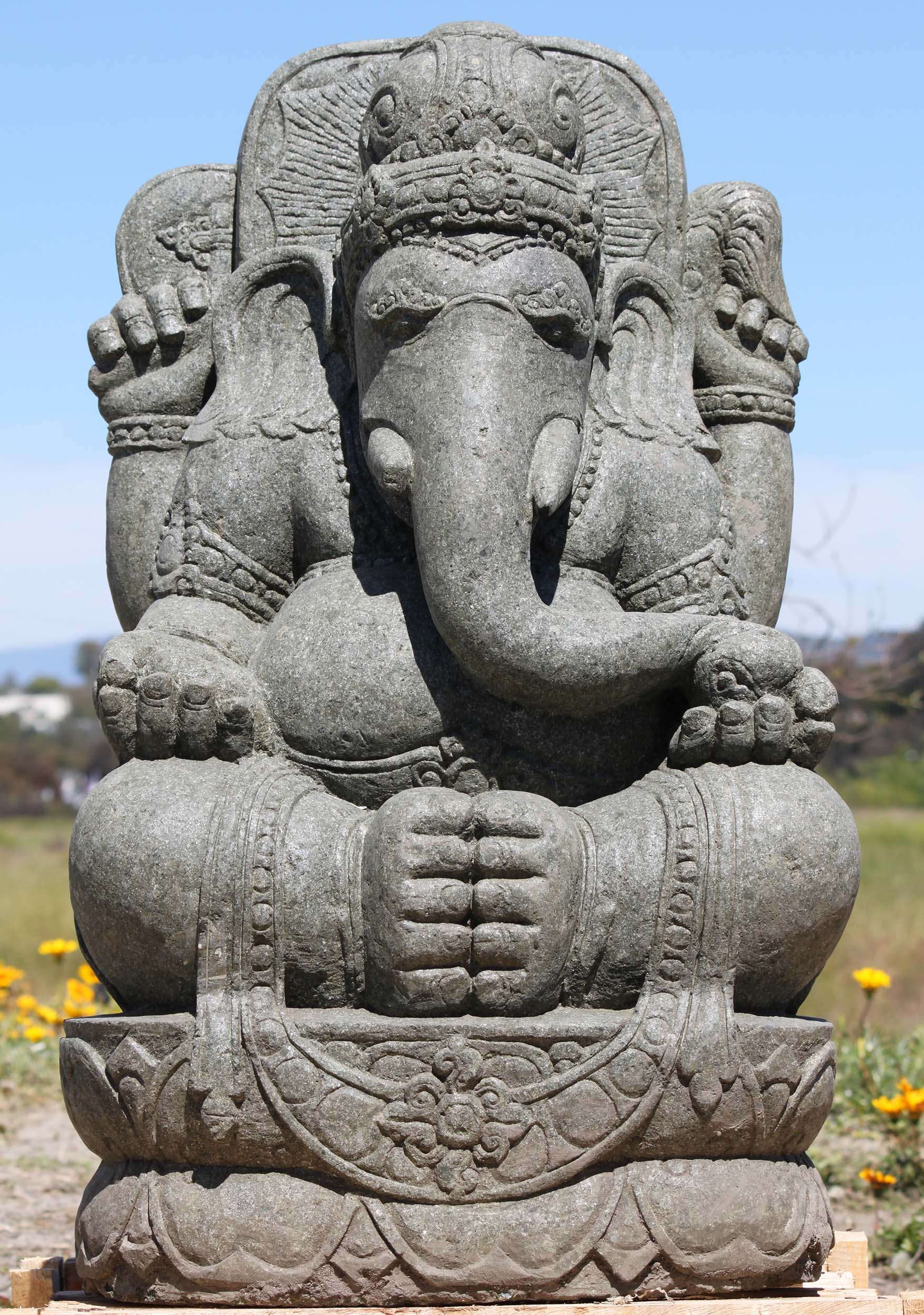 Stone Garden Ganesh Sculpture 39"