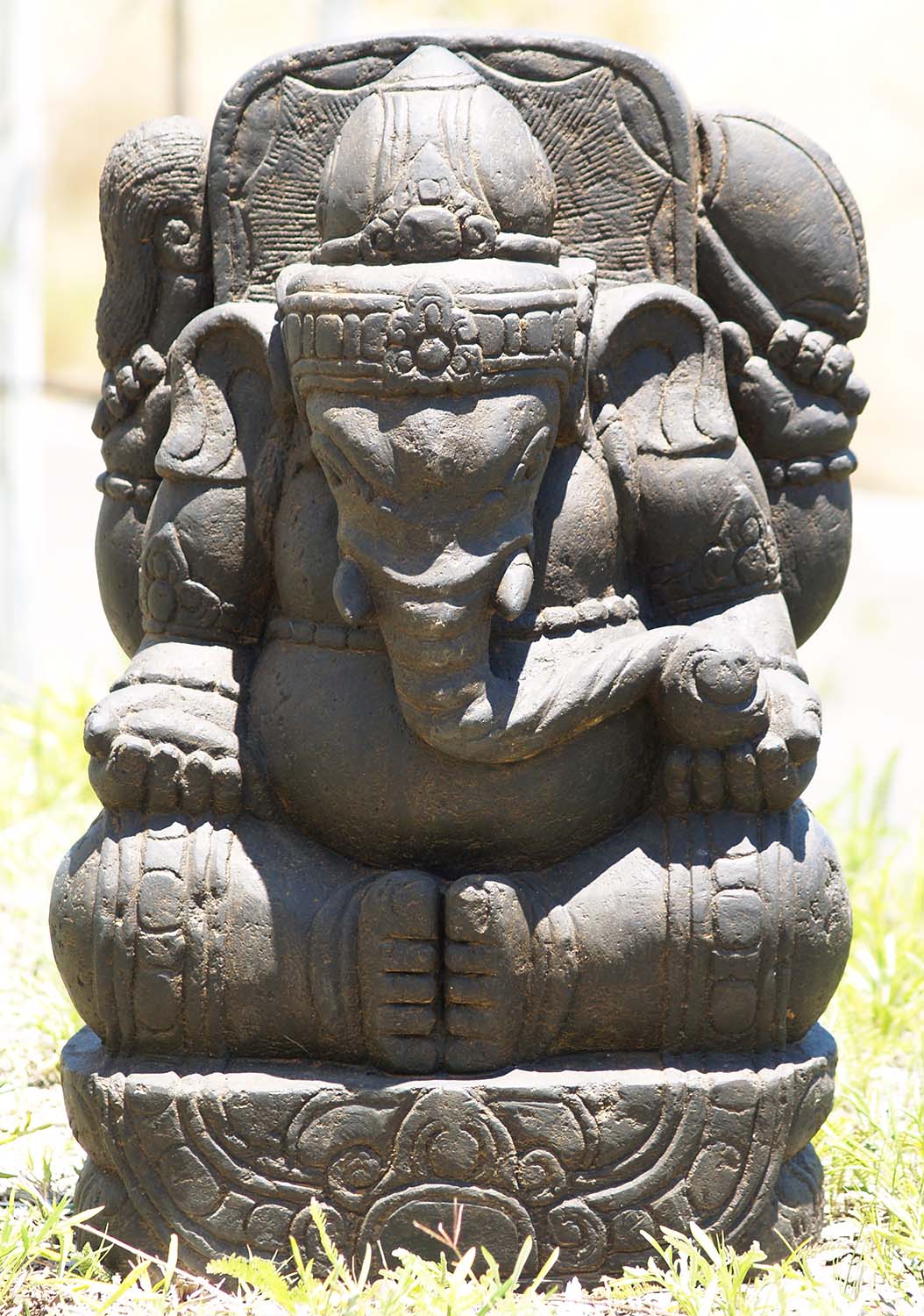 Stone Small Ganesh Garden Statue 24"