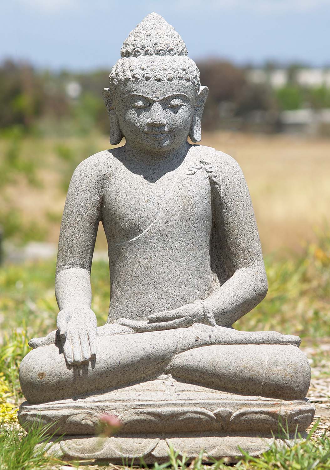 Stone Varada Mudra Buddha Statue 21"
