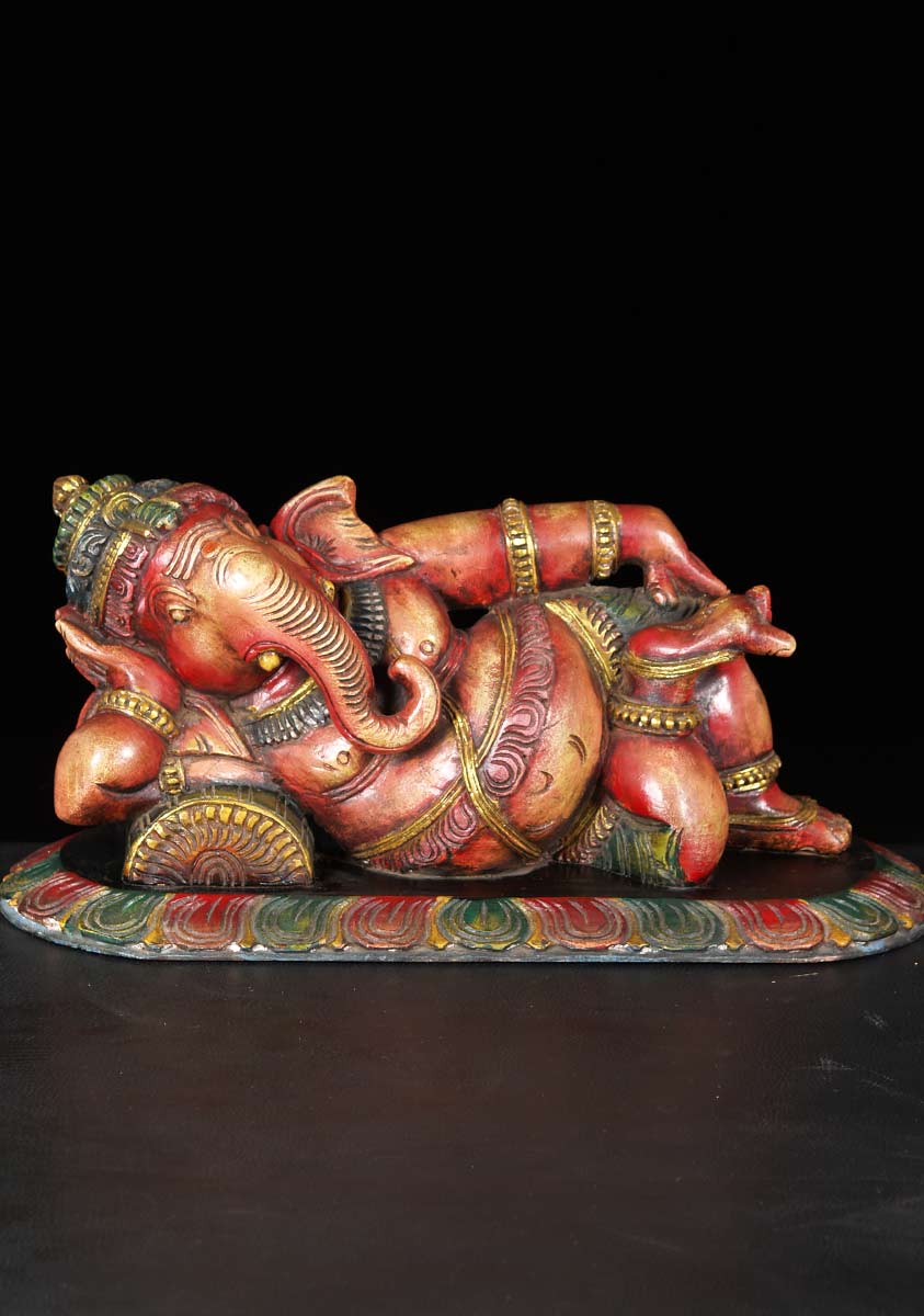 Wooden Siana Ganesha Carving 28"