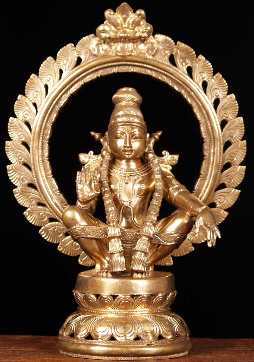 SOLD Bronze Ayyappan Statue 15.5