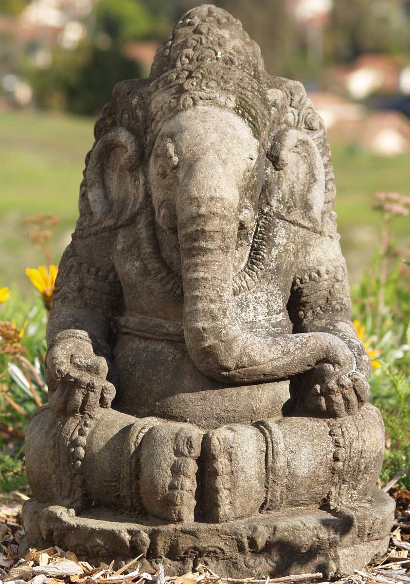 Stone Balinese Ganesh Statue 24"
