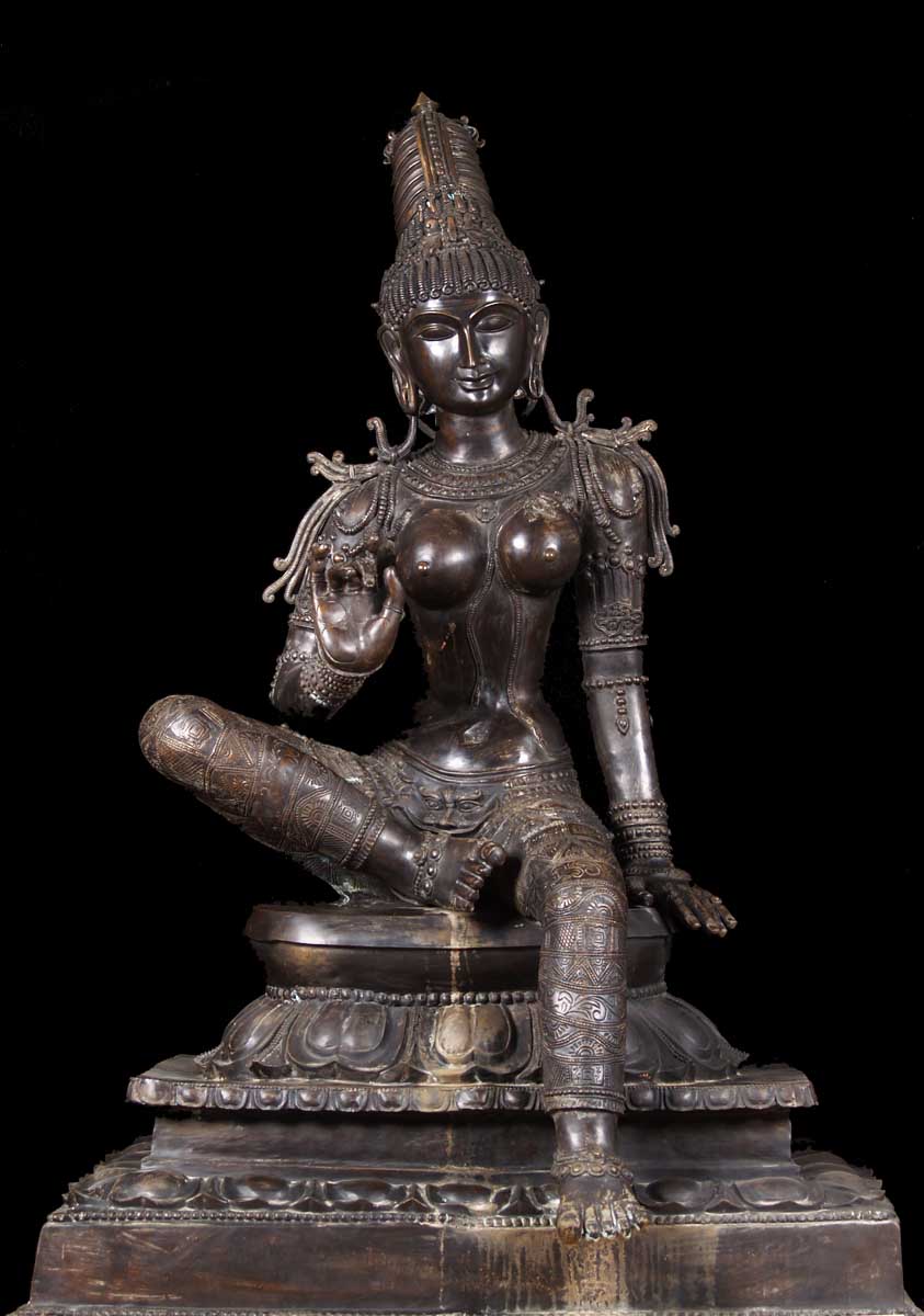 Large Brass Parvati as Bogashakti 60"