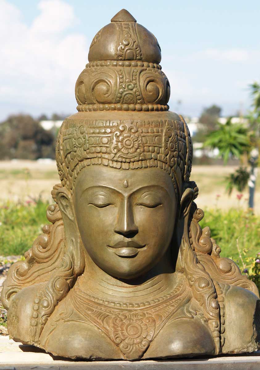 Stone Beautiful Devi Tara Bust 32"