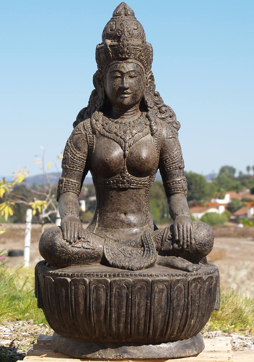 Stone Devi Tara Garden Statue 45"