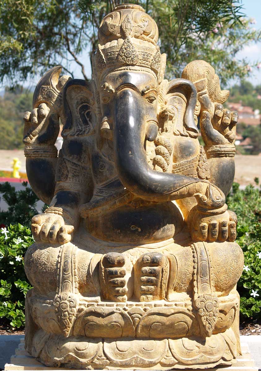 SOLD Stone Garden Ganesh Statue 54