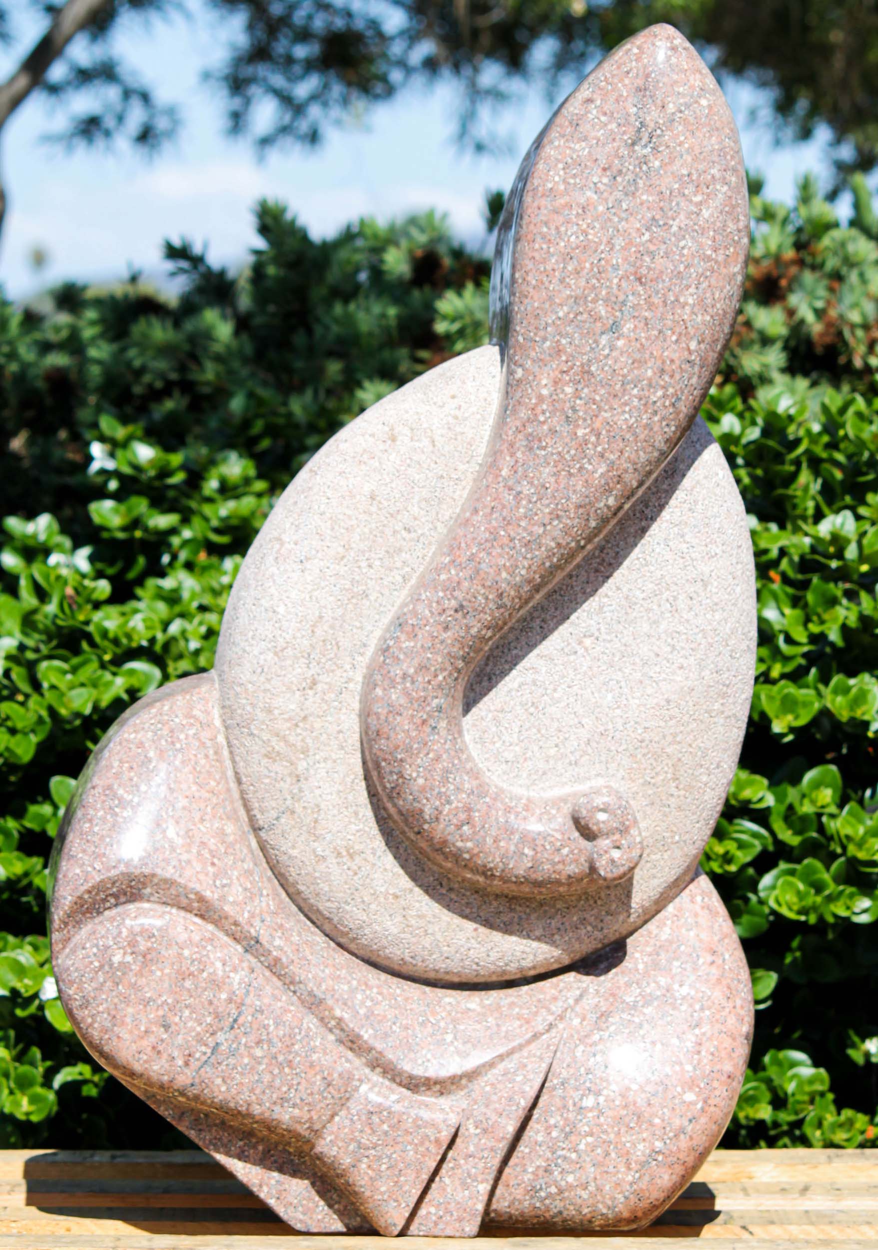 Unique Modern Ganesha Perfect for Garden, Hand Carved & Polished from Madurai Red Granite 36"