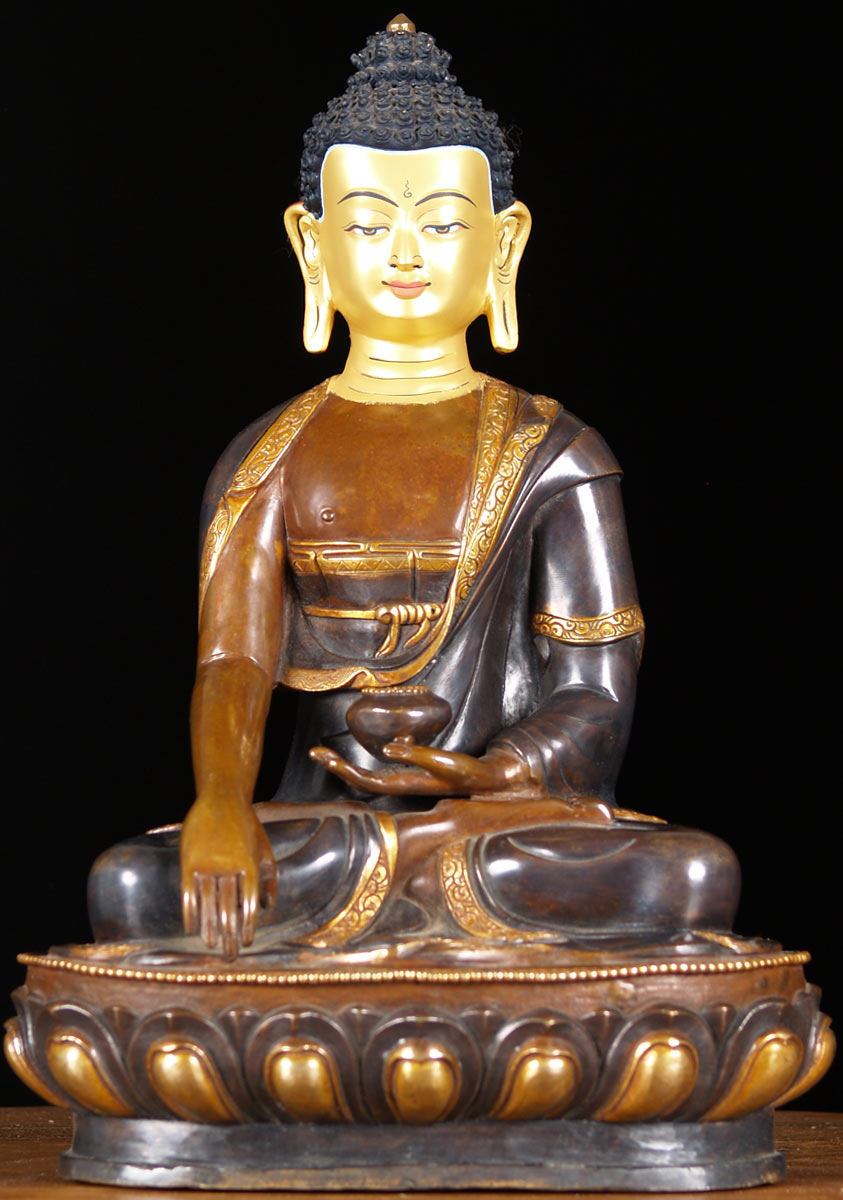 Copper Shakyamuni Buddha 13"