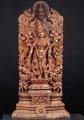 Wooden Stunning Goddess Lakshmi Statue 53"