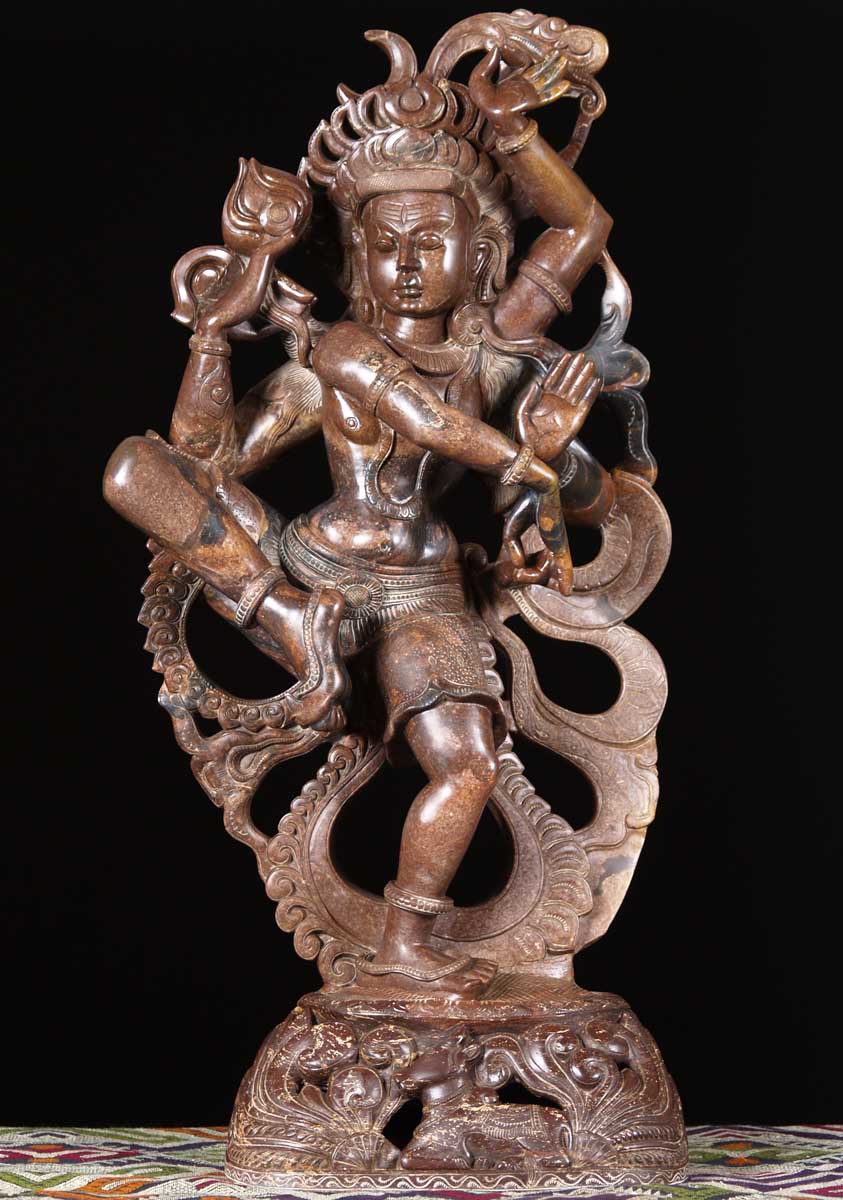 Powerful Marble Shiva Sculpture 28"