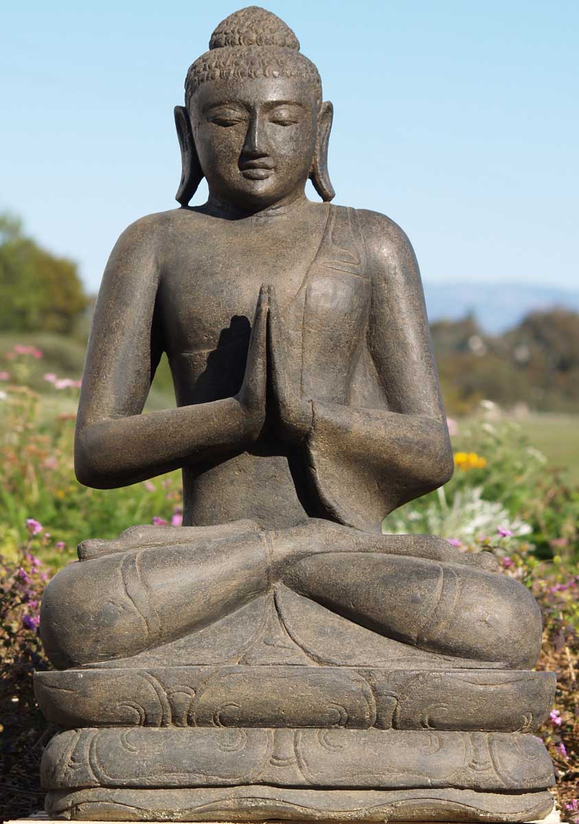 Stone Buddha Greeting Hand Position 34"