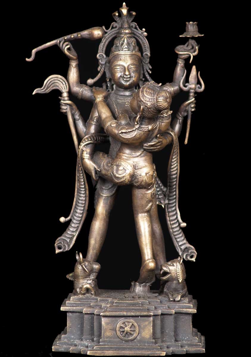 SOLD Shiva Shakti Bronze Statue 11