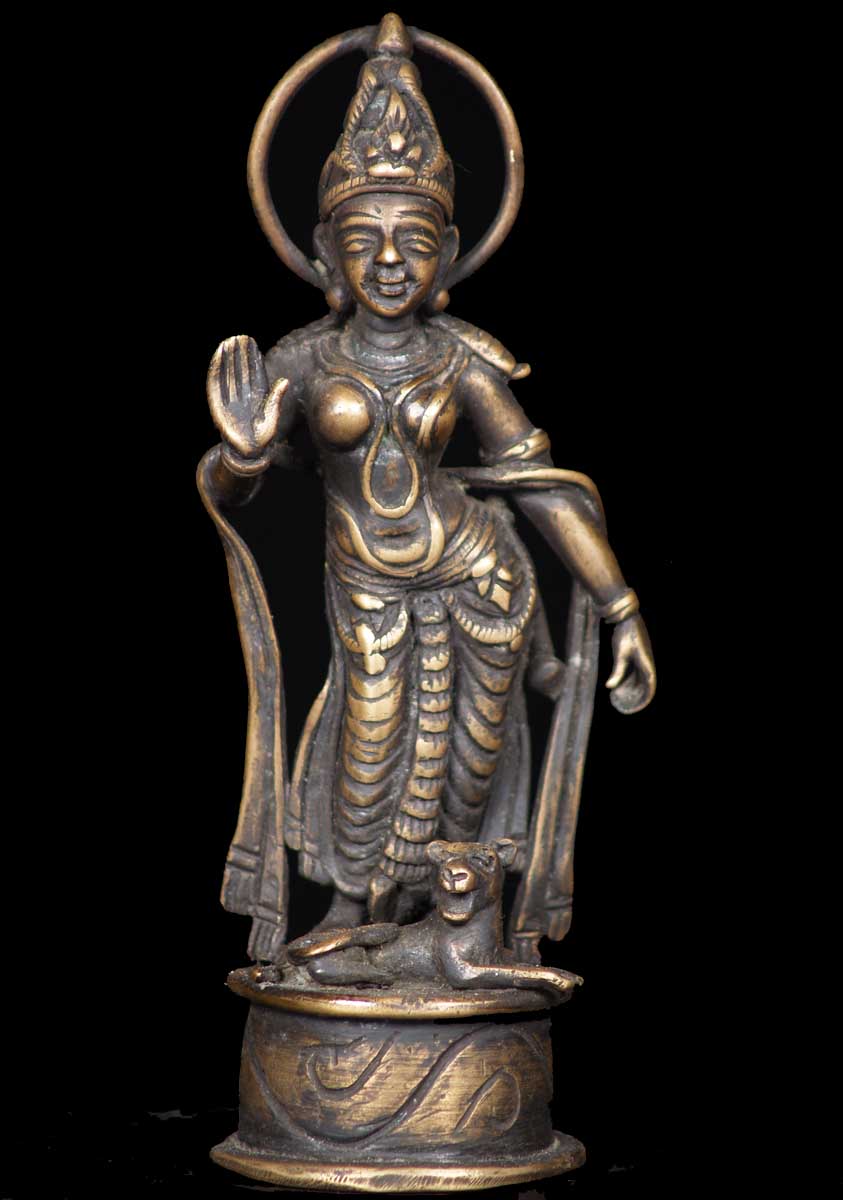Small Bronze Parvati Statue 6"