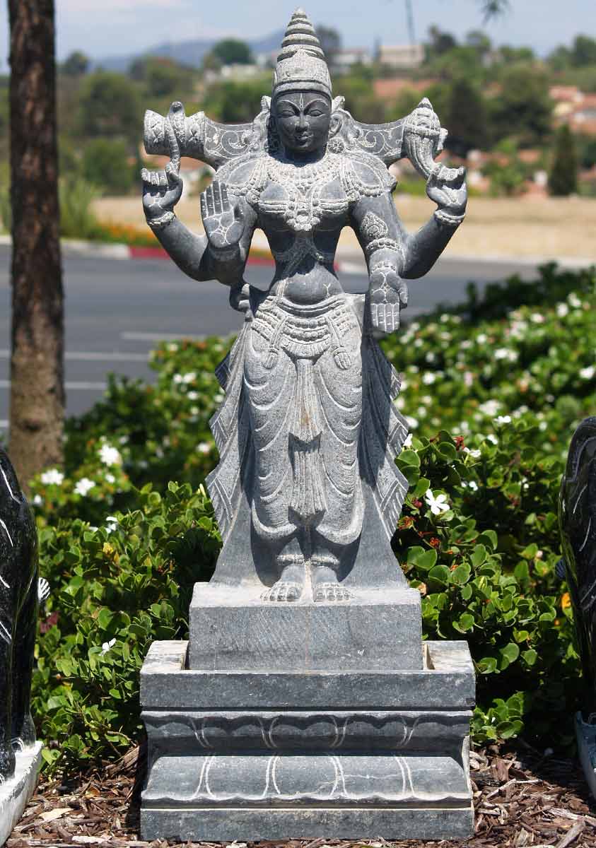 Stone Standing Shakti Statue 30"