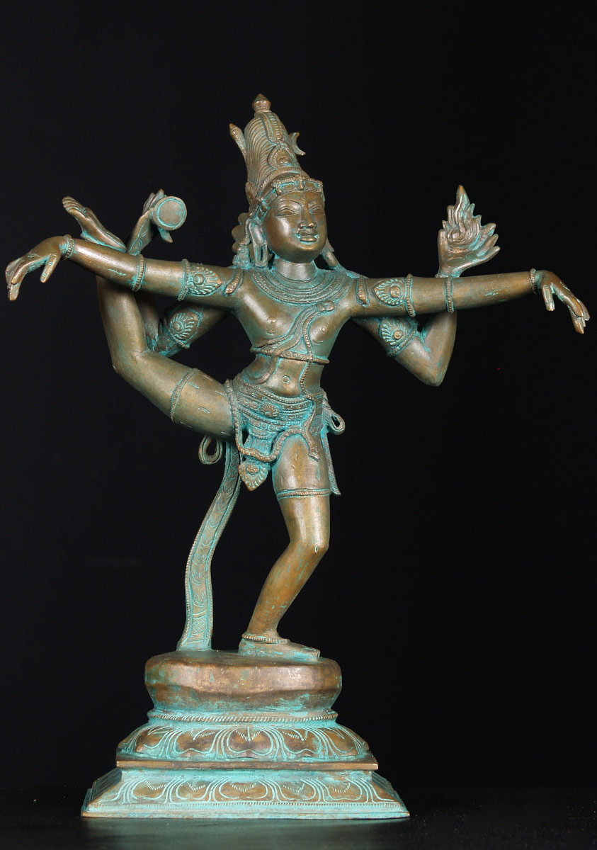 SOLD Bronze Tandava Shiva Statue 15" (#74b82): Hindu Gods & Buddha Statues