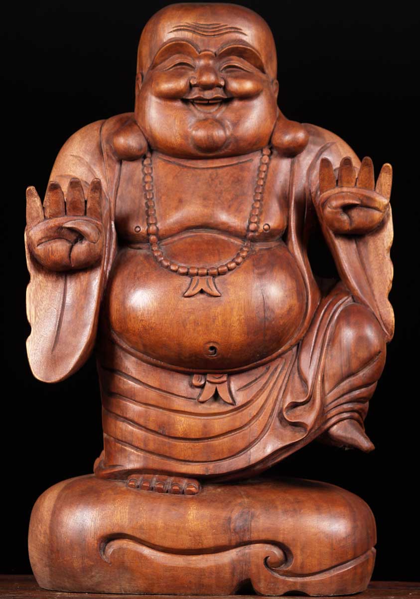Dancing Fat & Happy Buddha Statue 24"