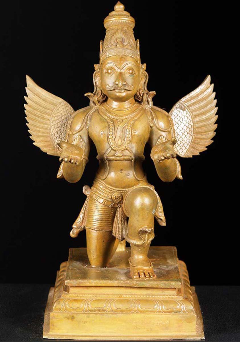 SOLD Bronze Kneeling Garuda Statue 11.5
