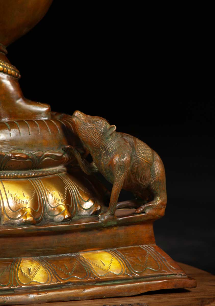 Brass 4 Armed Dancing Ganesh 40"